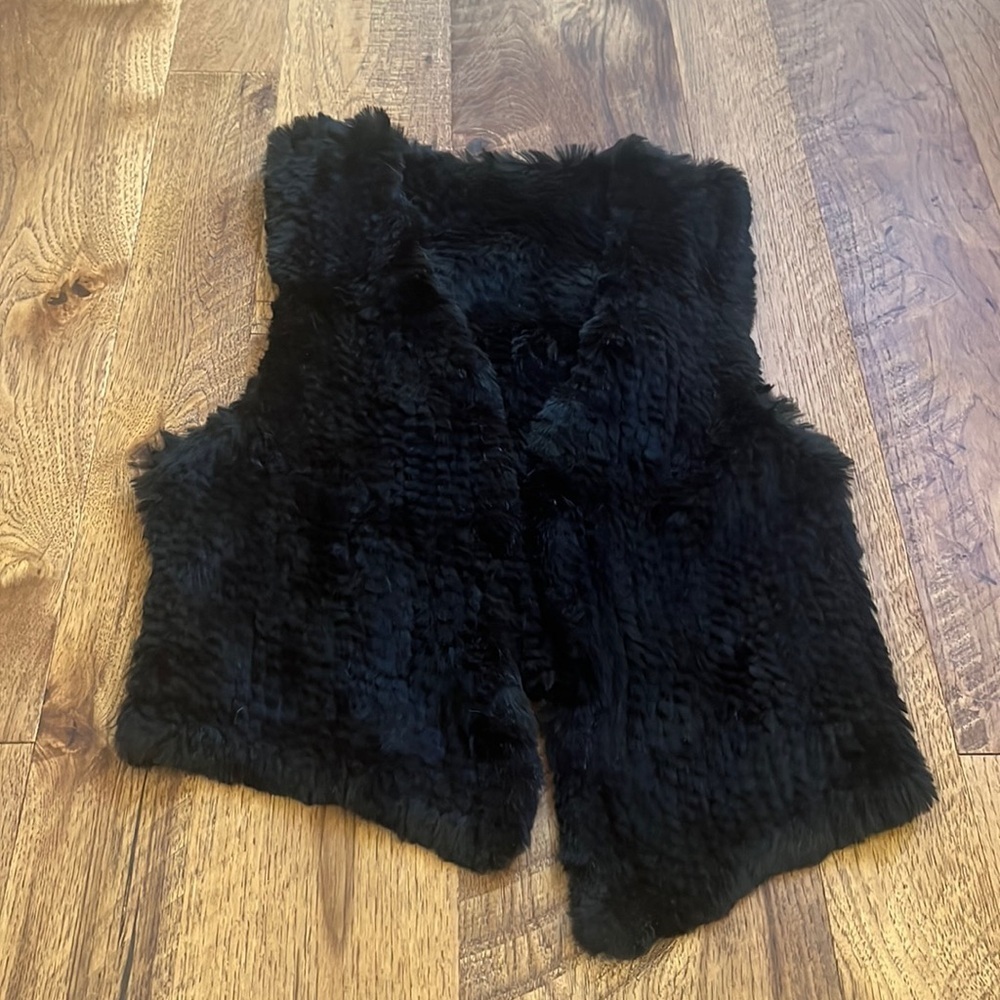 Woman’s Black Fur Vest